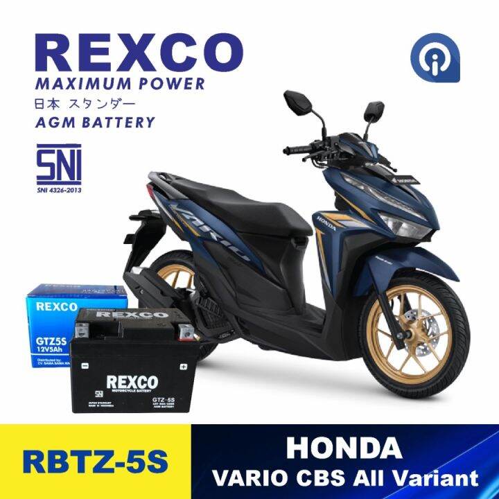 Accu Aki Motor HONDA VARIO CBS ORIGINAL REXCO | Lazada Indonesia