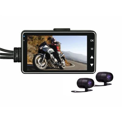[ราคาถูก] SE300 Motorcycle DVR Front + Rear Dash Camera Motorcycle Dash Cam Video