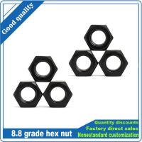 1/2/5/10/20/25/50pcs Black Grade 8.8 Steel DIN934 Hex Hexagon Nut M1.4 M1.6 M2 M2.5 M3 M4 M5 M6 M8 M10 M12 M14 M16 M18 M20 M24 Nails  Screws Fasteners