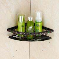 ✱ Single Tier Wall Mounted black finish Carving Brass Bathroom Shower shampoo Shelf Basket Holder I633