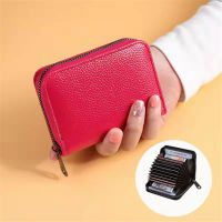 Case Wallet Pu Leather Credit/id/bank Credit Zipper Card Holder Fashion Women