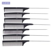 1 Pc New Professional Black Hard Carbon Cutting Comb Heat Resistant Salon Hair Trimmer Brushes Metal Pin Tail Antistatic Comb