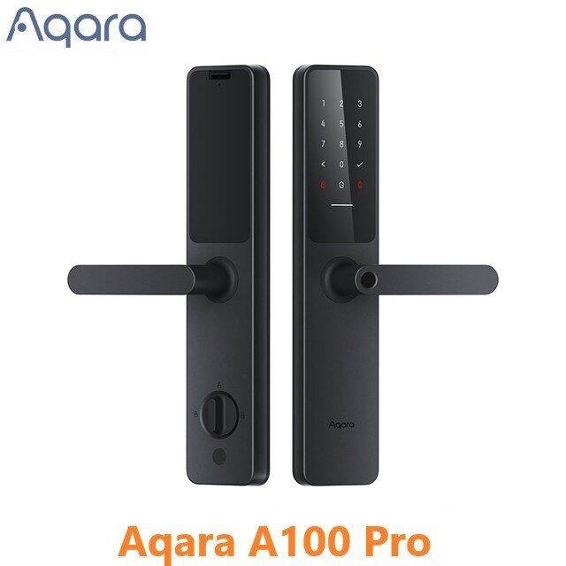 aqara-a100-pro-ประตูล็อคอัจฉริยะ-zigbee-bluetooth-5-0-apple-homekey-ปลดล็อคลายนิ้วมือทำงานกับชุด-homekara-home