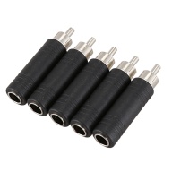 5x 6.35mm 1 4 inch Mono Female Jack to RCA Male Plug Audio Adapter Cable Converter thumbnail