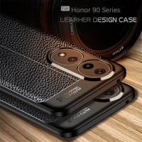 เคสโทรศัพท์หนังสุดหรูสำหรับ Honor 90Pro 90 Honor 90 90Pro 5G 2023เคสกันกระแทกแบบแฟชั่นฝาหลังป้องกันหนังสีทึบ