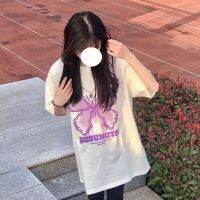 [ส่งของ]Y2k เสื้อแขนสั้น ประดับโบว์ สายโซ่ สไตล์เร แฟชั่นฤดูใบไม้ผลิ ฤดูใบไม้ร่วง สําหรับผู้ชาย และคู่รัก