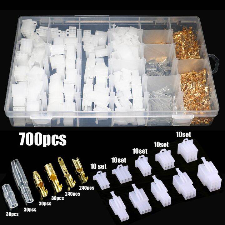 700PCS 2.8 mm 2/3/4/6/9 pin Autos Electrical Insulated Pin Wire Male