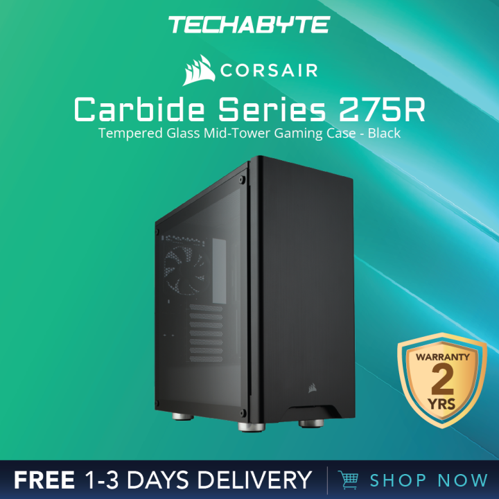 Corsair Carbide Series 275R Mid-Tower Tempered Glass Gaming Case ...