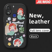 เคส JIUMOO สำหรับ Vivo V11i V15 Pro,เคสนิ่มแฟชั่นฝาหลังเคสป้องกันดีไซน์ใหม่ลายการ์ตูนนางเงือกน่ารักเคสใส่โทรศัพท์หนังเลนส์เต็มตัวซิลิโคนสำหรับกล้อง