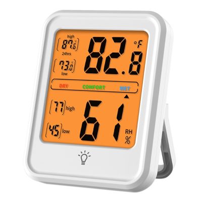 LCD Digital Thermometer Hygrometer ℃/℉ ความแม่นยำสูง ± 1 ℃ Indoor Outdoor Max Min Records อุณหภูมิความชื้น Monitor
