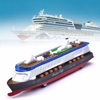 เรือสำราญ Diecast Star เรือ1:32ของสะสมเรือจำลองหรูหราดึงกลับรถ Soundamp; ของเล่นงานอดิเรกเบาสำหรับเด็ก