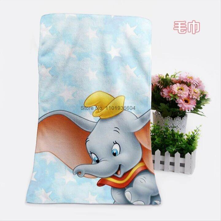 {Home hook} Disney Dumbo Elephant Anime Figures Cartoon Bath Towel