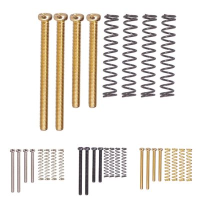 ：《》{“】= 1 Set Iron Electric Bass Bridge Tailpiece Screws+Springs Musical Instrument Accessory