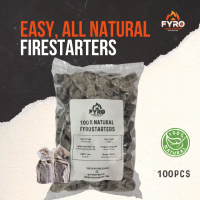 100 piece Fire Starters for lighting BBQ Charcoal (Long-lasting, 100% Natural) เม็ดขี้ไต้ 100 เม็ด สำหรับให้แสงสว่างถ่านบาร์บีคิว (ติดทนนาน, เป็นธรรมชาติ 100%)