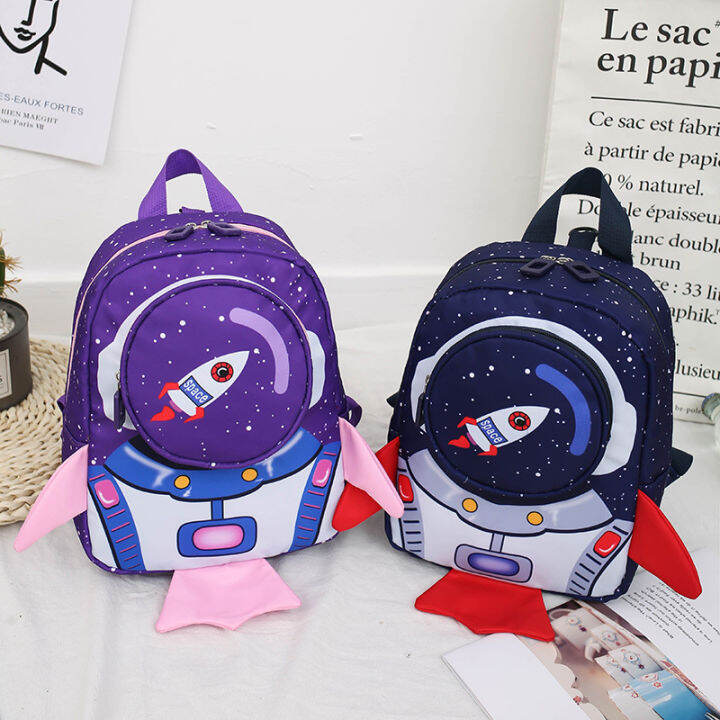 35T Kids Baby Kindergarten Perschool Boy Girl Backpack Rocket Cute