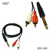 Audio Cable Angled Stereo 6.35mm 1/4 Inch TRS to Dual RCA Female Amplifier Mixing Console 6.35 to 2RCA Cable Hifi 20cm 150cm 5ft