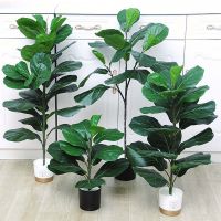 Tropical Jungle Tree Large Artificial Tree Banyan Leaves Fake Plants Branches DIY for Home Garden Office Decoration Leafs Bonsai