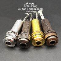 10 Buah 4 Warna Ulir Silinder Gitar Elektrik ช่องเสียบสายสัญญาณอินพุต Tali End Jack Gitar Pick Plug เต้ารับปลั๊ก6.35