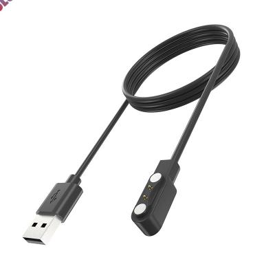 สายสายชาร์จแบตเตอรี่แม่เหล็ก1เมตร USB 2ขาชาร์จสายชาร์จกำไลข้อมืออัจฉริยะสำหรับอุปกรณ์เสริม Zeblaze Vibe 7 Pro