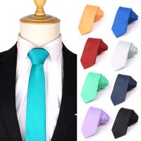 Cheap Neck Ties For Men Fashion Macarons Solid Color Tie 6cm Slim Neck Tie Skinny Necktie For Wedding Party Black Red Mens Ties Ties