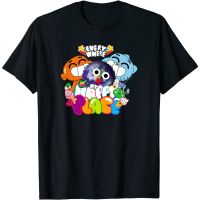 แขนสั้นcrew neck100%cotton เสื้อยืดคอวีผู้ชาย The Amazing World Of Gumball Happy Place T-Shirt men เสื้อ ยืด ผู้ชาย คอกลS-5XL