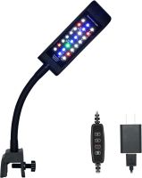 【LZ】❆¤  Quatro cores espectro completo aquário LED clip-on ajuste de luz para aquário luz planta com temporizador dimmer IP 67 impermeável