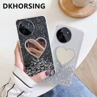 DKHORSING เคสสำหรับ Realme 11 4G 5G 11X 11NFC 11 Pro 11Pro + หรูหราความรักแต่งหน้าซิลิโคนแวววาวนิ่มโปร่งใสเคสโทรศัพท์ Realme11 NFC ฝาครอบ Realme 11 Pro