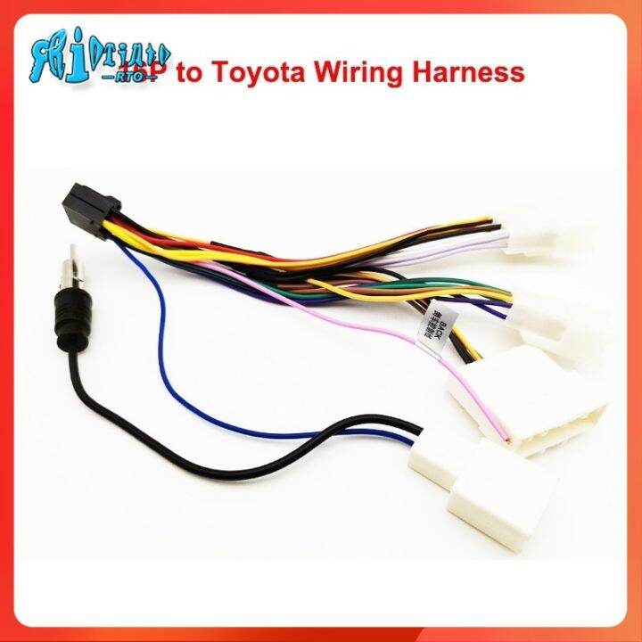 RTO 16P Car Head Unit Wire Harness Adapter For Toyota OEM Car Radio