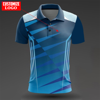 【high quality】  2023 Mens Short Sleeve Badminton Sweatshirt Striped Sweatshirt Table Tennis Casual Running Clothes Customized in Summer
