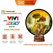 Đèn Hào Quang Phật In Tranh Trúc Chỉ DECORNOW 30,40 cm, Trang Trí Ban Thờ