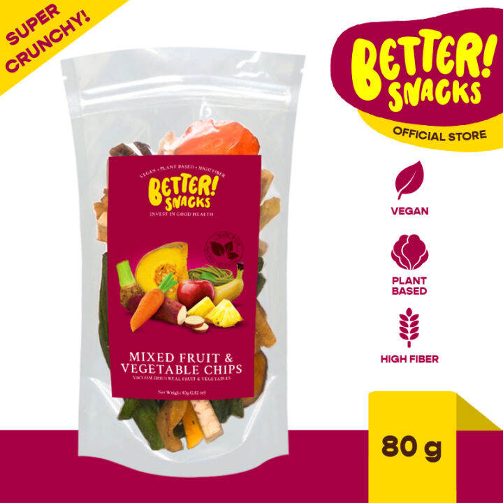 Better Snacks Mixed Fruit & Vegetable Chips - Mixed Fruit & Veg Crisps ...