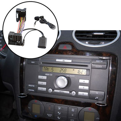 Car Bluetooth 5.0 Aux Cable Microphone Handsfree Mobile Phone Free Calling Adapter for 6000 CD Ford Mondeo Focus Fiesta