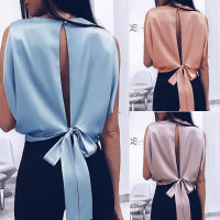 Women Blouse 2020 Spring Summer Sexy Tops Bowknot Shirts Casual Loose Plus Size Blusas sleeveless camis club tanks short new hot