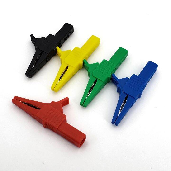 5Pcs Insulated Safety 83mm Large Alligator Clip Test Probe With 4mm ...