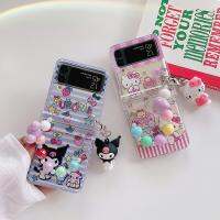 Case สำหรับ Samsung Galaxy Z Flip4 Flip3 5G ฮาร์ดป้องกันโทรศัพท์ปกคลุมด้วยโซ่