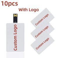 10PCS Custom Logo Print Picture 128MB 4GB 8G 16GB 32G USB Flash Drive Credit Card Pendrive Business Name Shaped USB Memory Stick