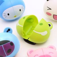 Home Cartoon Animal Shaped Toothbrush Holder Animal Head Toothbrush Holder Stand Cup Mount Suction Rack Hooks