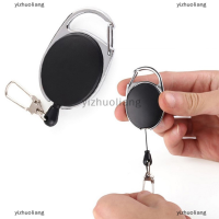 yizhuoliang 1PC Black Retractable ดึงพวงกุญแจ ID Badge lanyard ชื่อแท็กการ์ด