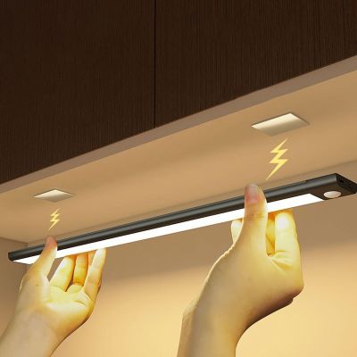 【CC】 Night Led Under Cabinet Sensor Closet USB Rechargeable Lighting Lamp