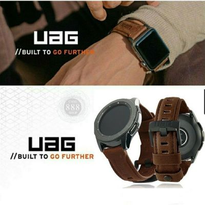 UAG  Leather Straps สายหนัง สายนาฬิกาข้อมือหนังแท้สําหรับ Samsung Huawei Watch Strap 22 มม.