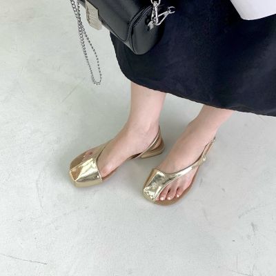 ขายดีที่สุด ioztt2023 - /☈✸☸ New Arrival Slippers with Half Toes Ins Beach Slides Gold Ankle Sandalias Mujer
