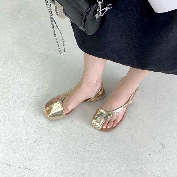 ขายดีที่สุด-ioztt2023-new-arrival-slippers-with-half-toes-ins-beach-slides-gold-ankle-sandalias-mujer