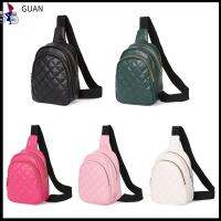 GUAN แฟชั่นสำหรับผู้หญิง เครื่องหนังแท้ ลำลองแบบสบายๆ กระเป๋า Crossbody กระเป๋าคาดอก กระเป๋าสะพายไหล่แบบสั้น แพ็คเดินทาง