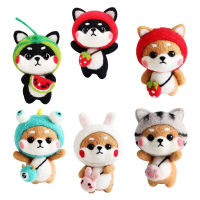 Multistyle น่ารักสัตว์ผ้าขนสัตว์วัสดุแพคเกจ Shiba Inu ตุ๊กตาของเล่นทำด้วยมือ DIY Craft เข็มชุดไม่เสร็จ Poked ชุด-pangyh