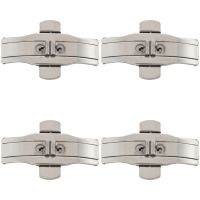 4X Double Push Button Butterfly Clasp Buckle Silver for 21mm Watch Band Strap