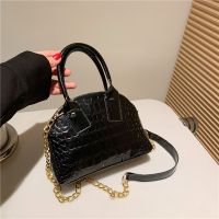 [COD] Textured casual bag womens 2022 new autumn and winter solid fashion chain portable shoulder Messenger shell