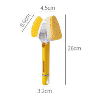 Multipurpose Kitchen Cleaning Brush Slip Handle Removable Sponge with Bottle Brush Dishwashing Tools BOM666