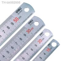 ☈ Stainless Hardened Steel Straight Ruler 15/20/30/50CM Student Rulers Measure Office School Stationery