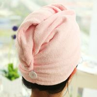 hotx 【cw】 Microfiber Shower Cap Dry Hair Drying Soft Turban Wrap Product