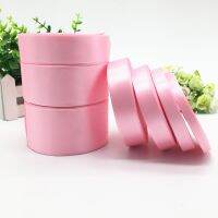 【CC】 25 yds 6 10 15 20 38 50mm Pink Silk Wedding Decoration Invitation Card Wrapping Supplie